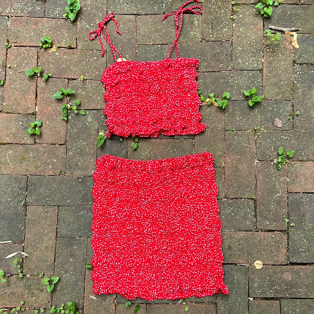 Storia red & white polka dot 2 peice